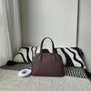 Genuine Leather Shell Crossbody Bag Women Minimalist Top-Grain Cowhide Handbag With Zip Small Size 22x5x15cm