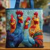 Chick Print Quilted Tote Bag Crossbody Medium Size Street Style Daily Use