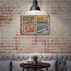 1-Pack Shabby Wall Hanging Metal Sign, 20×30cm and 30×40cm, Distressed Decor for Bar Counter, Kitchen or Hallway