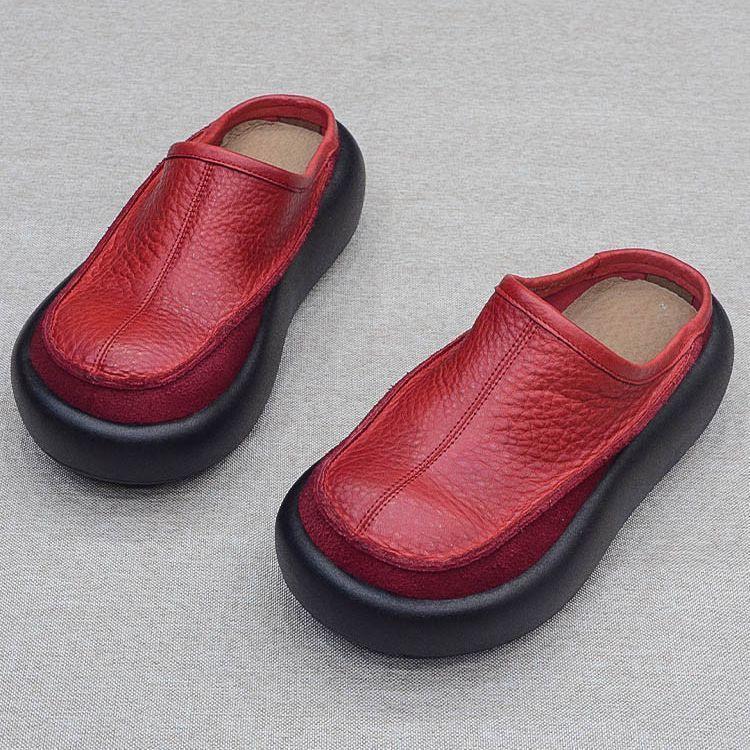 

Baotou half slippers women s summer wear 2025 new super foreign style one-pedal cool slippers thick-soled big head shoes 40