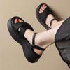 Platform Sandals  Summer New High-end Sports Black Casual  Muffin Shoes
