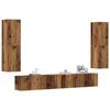 VidaXL Wall-mounted TV Furniture 4 Pcs Old Wood Engineered Wood, TV Bench, Hi-fi Cabinet, Entertainment Center, TV Sideboard, 3328973