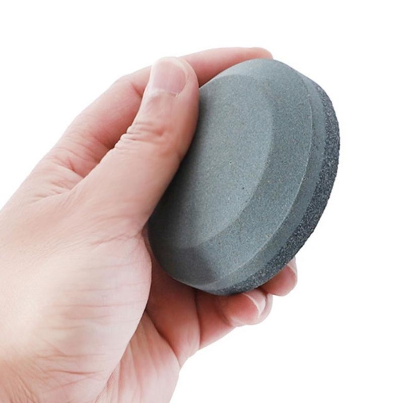 Double Side Abrasive Sharpener For Cutter Scissors Tool Ergonomic Round Design Durable Corundum & Silicon Carbide