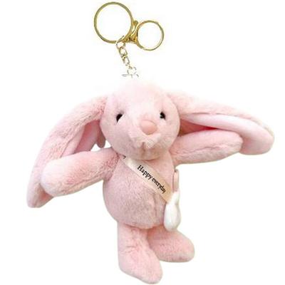 Mercy Band Lop Ear Rabbit Keyring, 13cm, Pink, Popular Toys for Korean Children