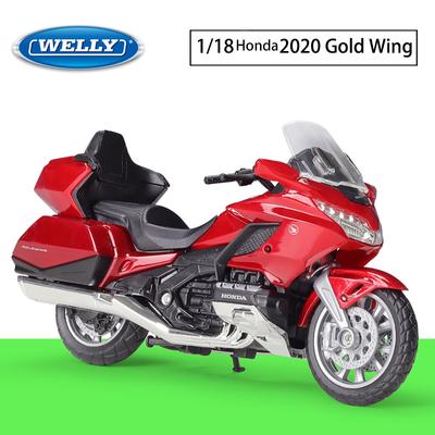 1/18 Scale Welly 2020 HONDA Gold Wing Alloy Motorcycle Model Diecasts Metal Toy Vehicles Motorcycle Model High Simulation Collection Childrens Gifts