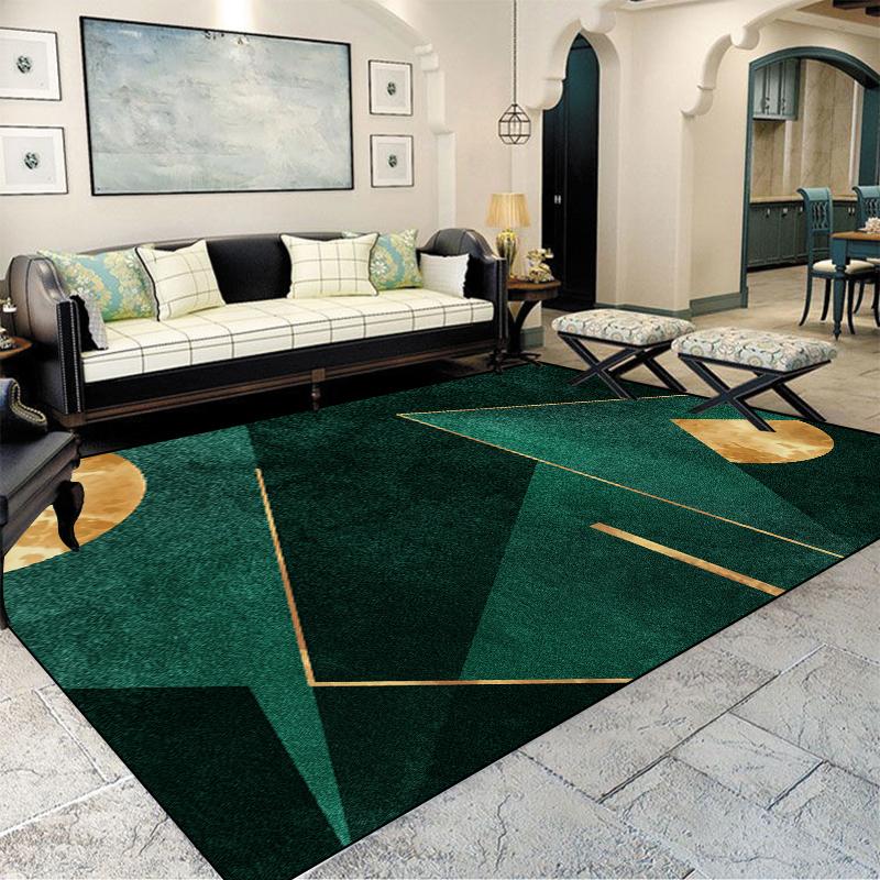 

Dark Green Light Luxury Carpets for Living Room Modern Room Decoration Carpet Bedroom Large Area Rugs Soft Non-slip Floor Mats 60*90cm