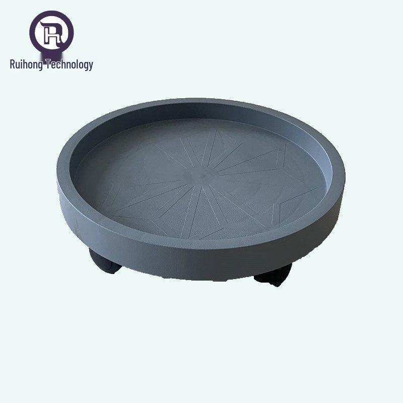 Large Round Flower Pot Base with Casters - Thickened Mobile Plant Tray