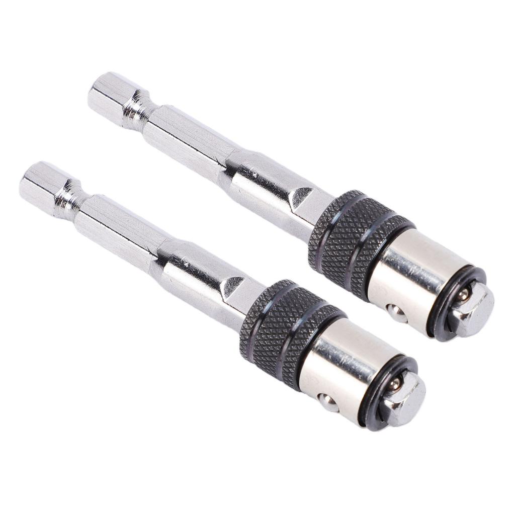 2 Pcs Hex To Square Socket Converter 1 4 Inch Drive Bit and Socket Adapter for Electric Drill