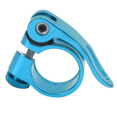28.6mm Hållbar Cykel Sadelrörsklämma Cykel Aluminiumlegering Sadelstolpsklämma CykeltillbehörBlå