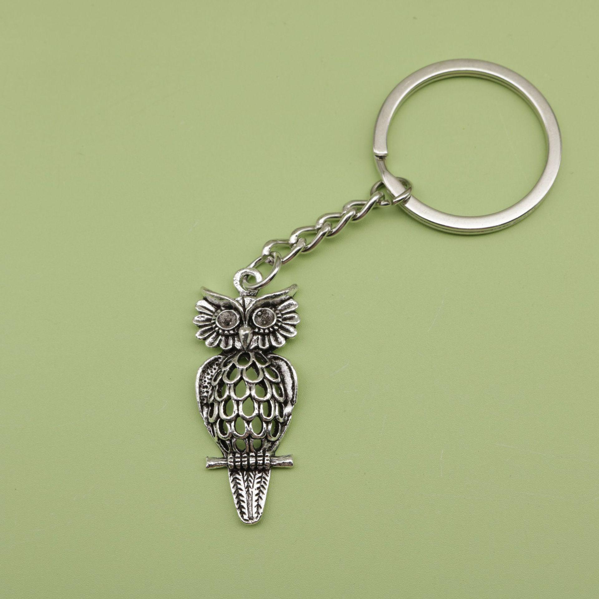 Trendy Simple Owl Keychain Pendant Jewelry