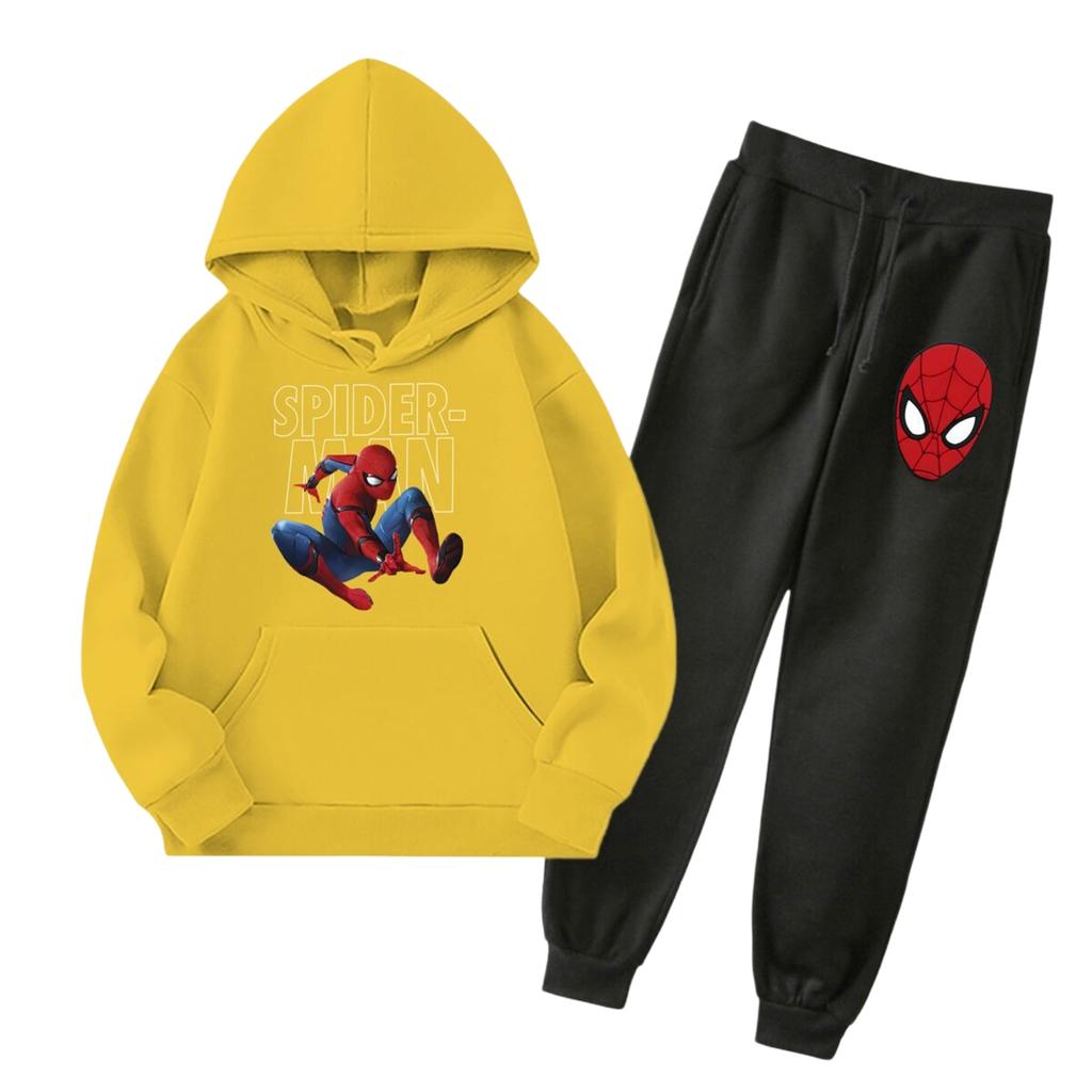 Kids Hoodie and Sweatpants Set Graphic Print with Pockets for Boys and Girls