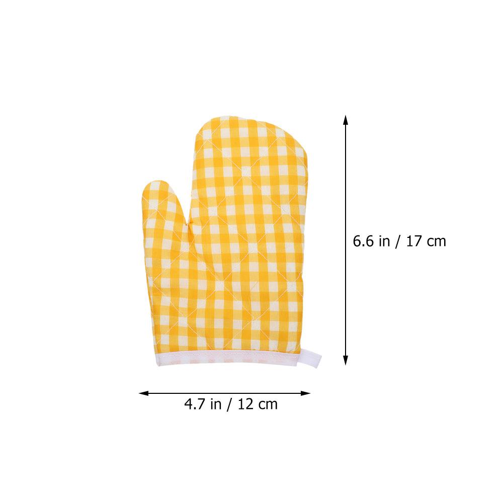 2 Pcs Oven Mitts Heat Resistant Kitchen Gloves Hand Protection Polyester Baking Supplies Cooking Accessories Microwave Mitts