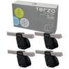 Terzo EF-DRX Roof Carrier Base Carrier Feet Set of 4 Bolt-On Black Locks