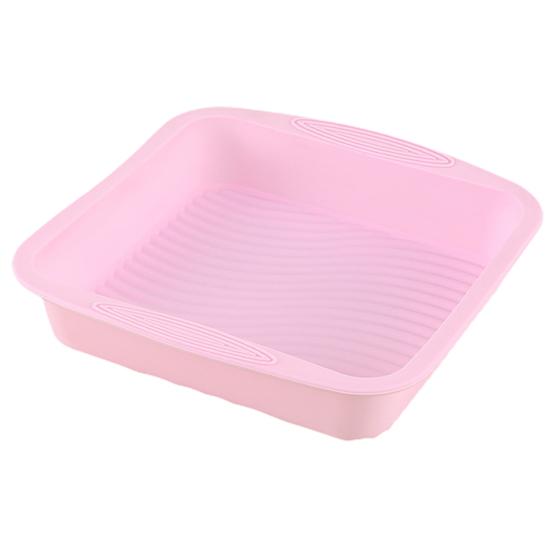 Antihaft-Kuchenform, lebensmittelechtes Silikon, quadratisch, hitzebeständig, leicht zu reinigen, Backform, Brotversorgung