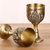 Mini Shot Spirits Glass, Alloy Vintage Relief Castle Goblet, European Style Portable Vodka Tumbler, Gift Travel Souvenir, 1pcs