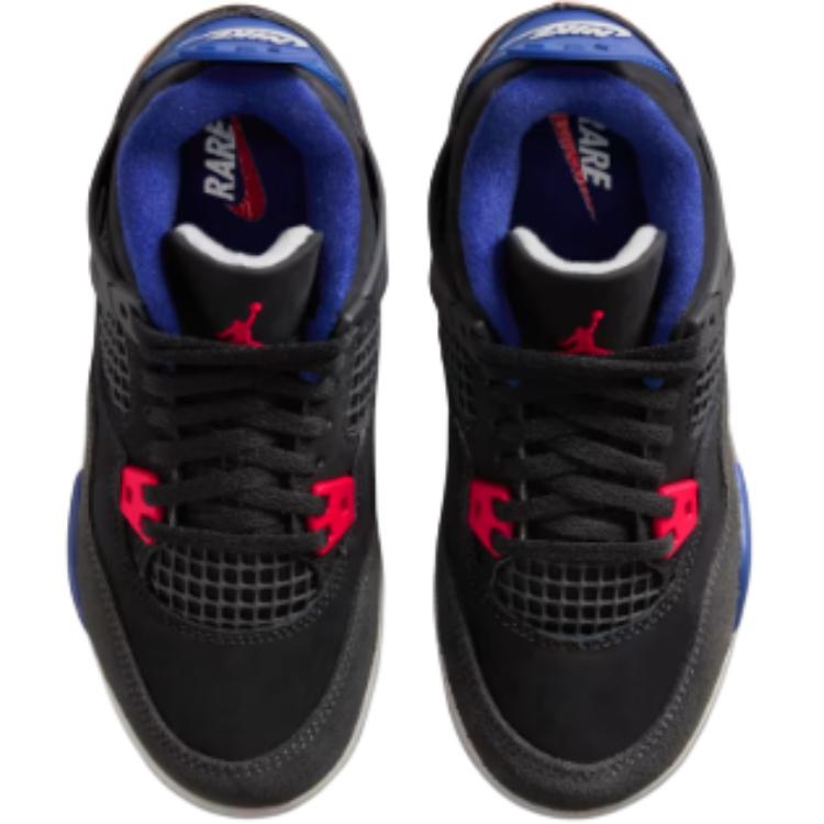 Air Jordan 4 Retro PS Rare Air Dětské tenisky Černá/Ohnivě červená/Hluboká královská modrá IB4388-003
