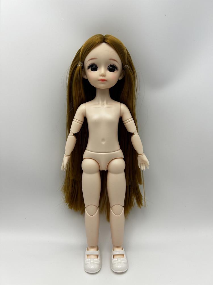 

30-сантиметрова мила лялька Loli BJD з 20 суглобами та 3D справжніми очима, оголене тіло, вишуканий макіяж Head only (no body)