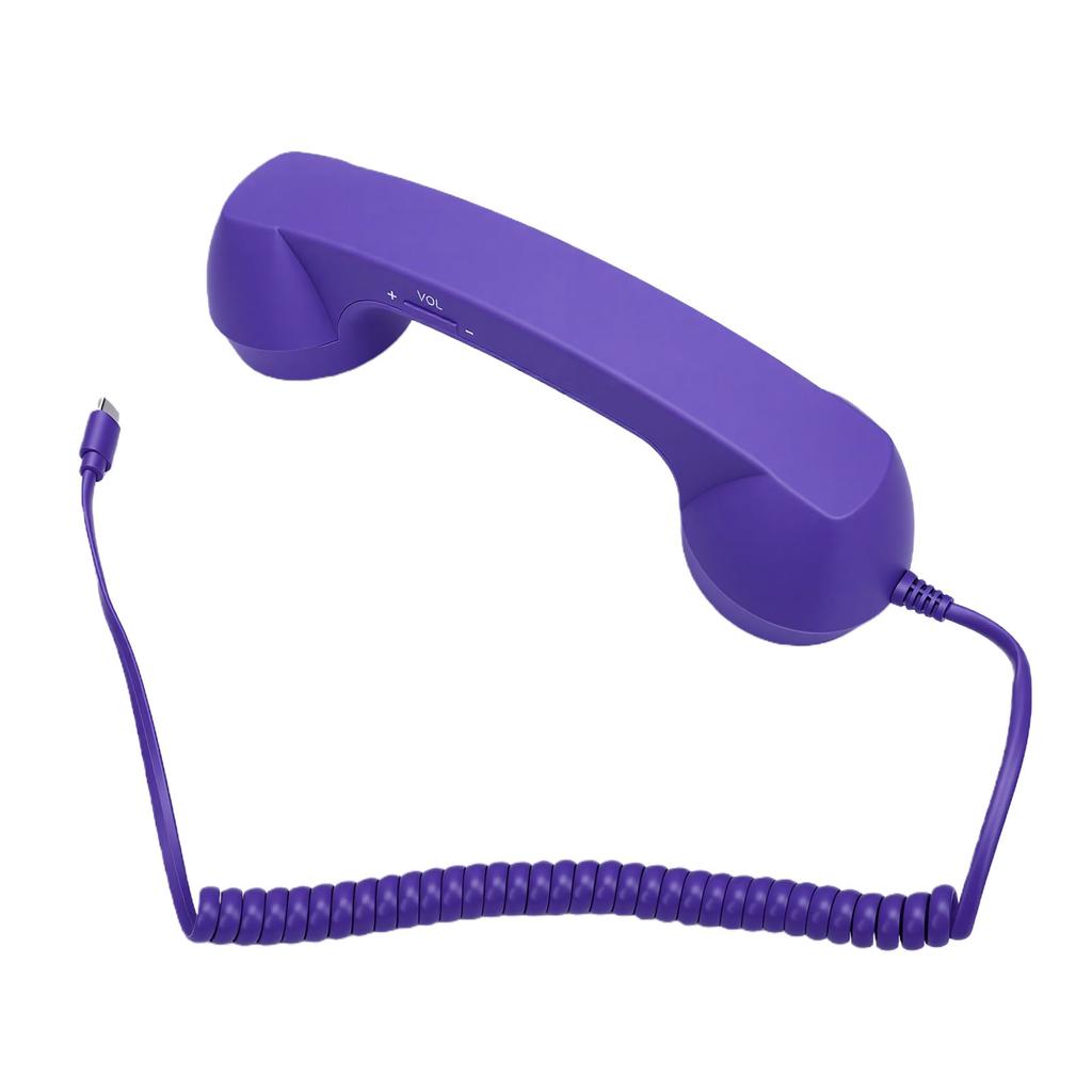 Retro-Telefonhörer Typ C Vintage Kabelgebundener Handheld-Handy-Empfänger mit Lautsprecher und Mikrofon für Mobiltelefone