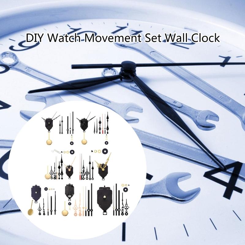 Pendulum Clock Mechanism Set Wall Clock Motor Replacement with Multiple Hands Pointer and Pendulum Repairing Kits