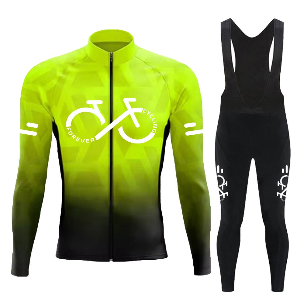 Long Sleeve Gradient MTB Bike Cycling Clothing Breathable Ropa Ciclismo Men's Road Bicycle Sportswear 2026 Autumn Breathable Cycling Suit