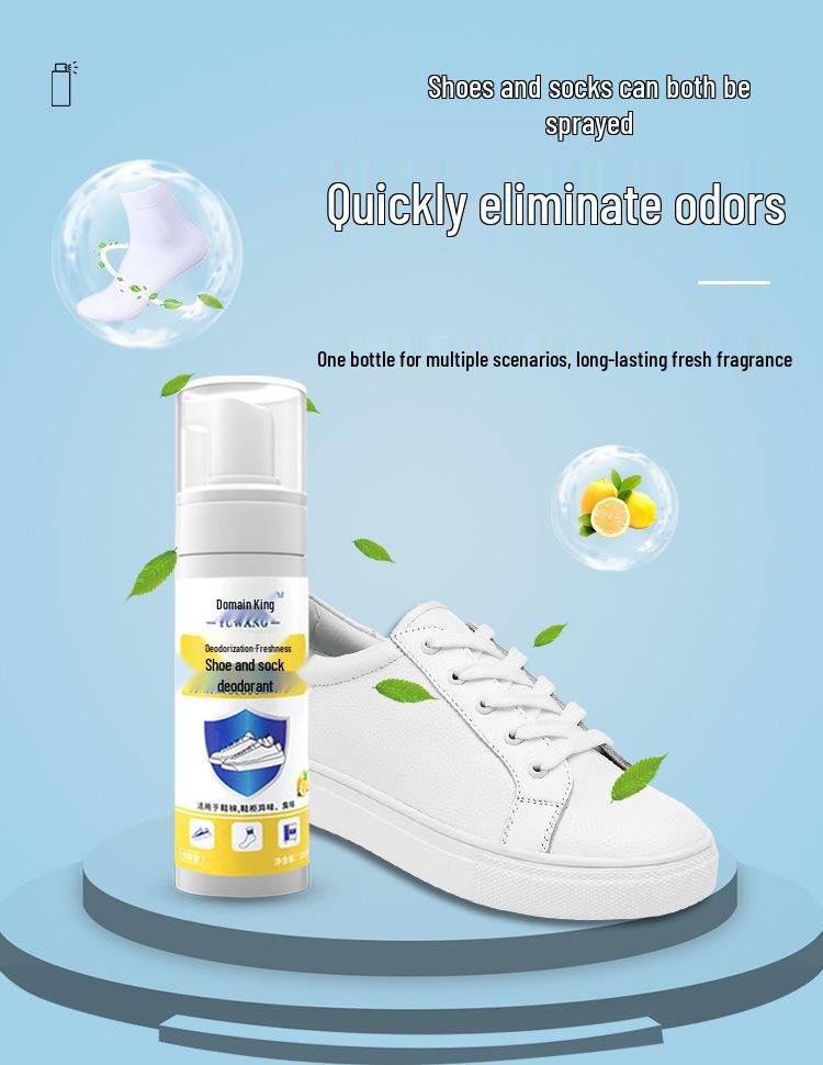 Domain King White Shoe Cleaner & Whitener with Brush - Maintains Sneakers, Sports Shoes, and Edges