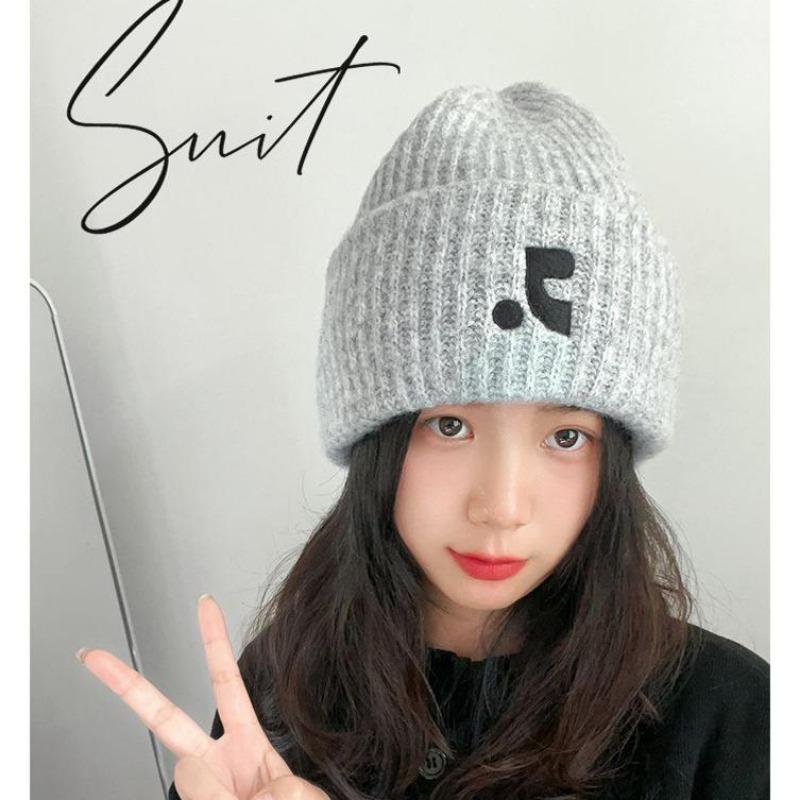 Big head circumference deepened wool hat men's winter knitted hat winter warm increase loose face big suitable for trend