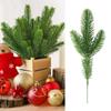 40PCS Durable Plastic Pine Sprays with Wire Stems Safe Never Toxic Sustainable Friendly Christmas Tree Ornaments Inside Use