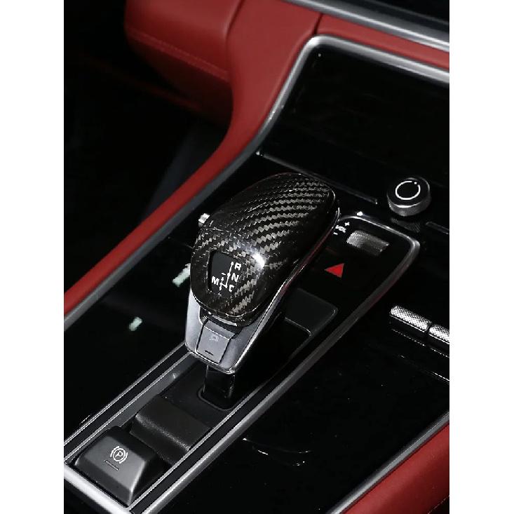 Real Carbon Fiber Car Interior Gear Shift Gear Head Cover Trim For Porsche Panamera 971 2017-2023 Auto Accessories