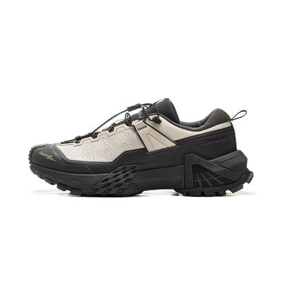 Li Ning Outdoor CF Tracing, Xingchuan Pro Slip Resistant Abrasion Resistant Low Top Hiking Shoes Unisex Black White AHTU017-3