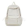 Schoolbag New Japanese Simple Versatile College Student Backpack for Middle and High School Students Large Capacity Solid Color Casual Travel Backpack