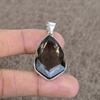 Smoky Topaz Gemstone Handmade 925 Sterling Silver Jewelry Pendant 1.81" KKG-38