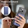 Adjustable Viewing Angle Phone Stand Card Storage Foldable Design Magnetic Backing PU Leather Construction