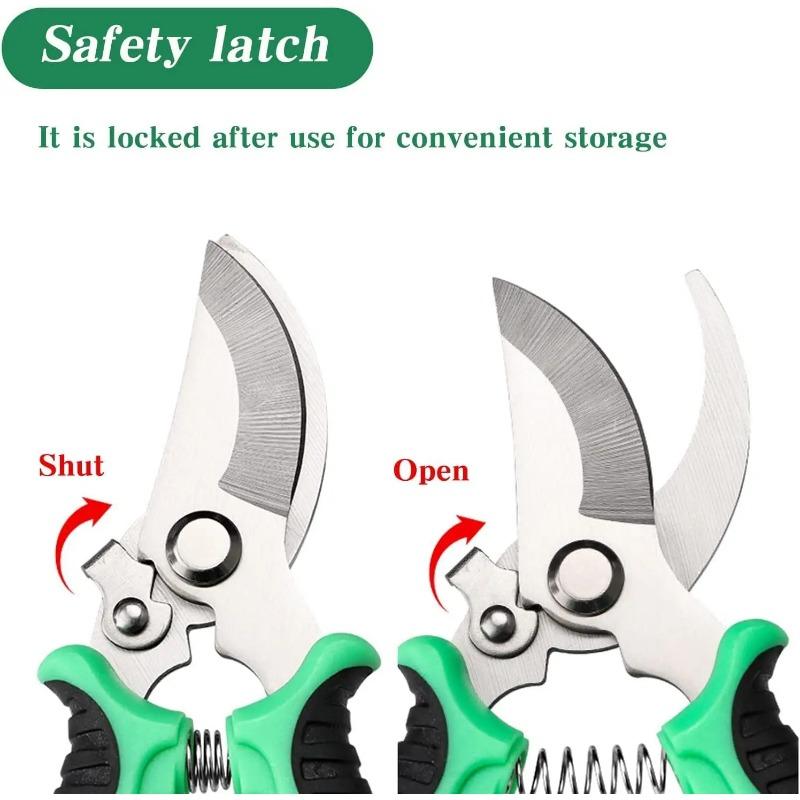 Professional Garden Scissors Stainless Steel Shears Bypass Pruning Tree Thick Branch Trimming Beak Scissors Sharp Hand Pruners