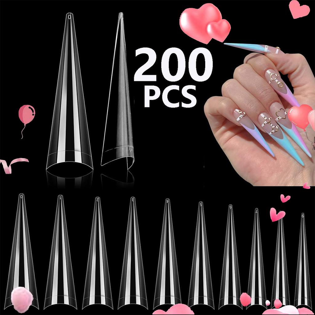 240PCS Short Almond Nail Tips Soft Gel Pre-Shaped Acrylic Nail Tips Half Matte Full Cover Nail Tips Clear Gelly Press On Nail
