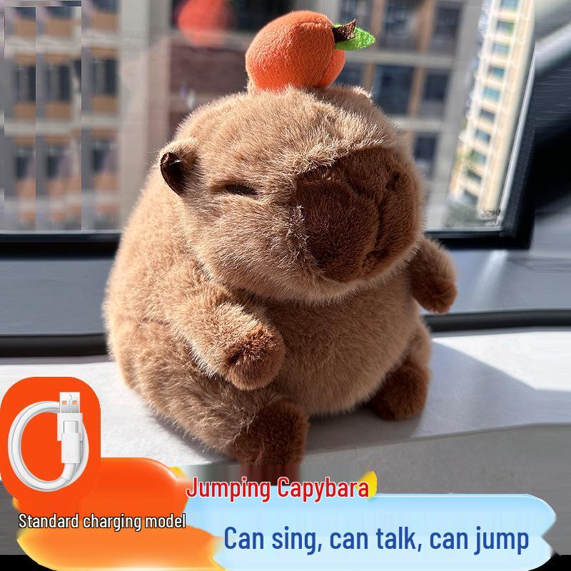 Папа Капибара плюшевая кукла : Милая круглая игрушка-браслет.