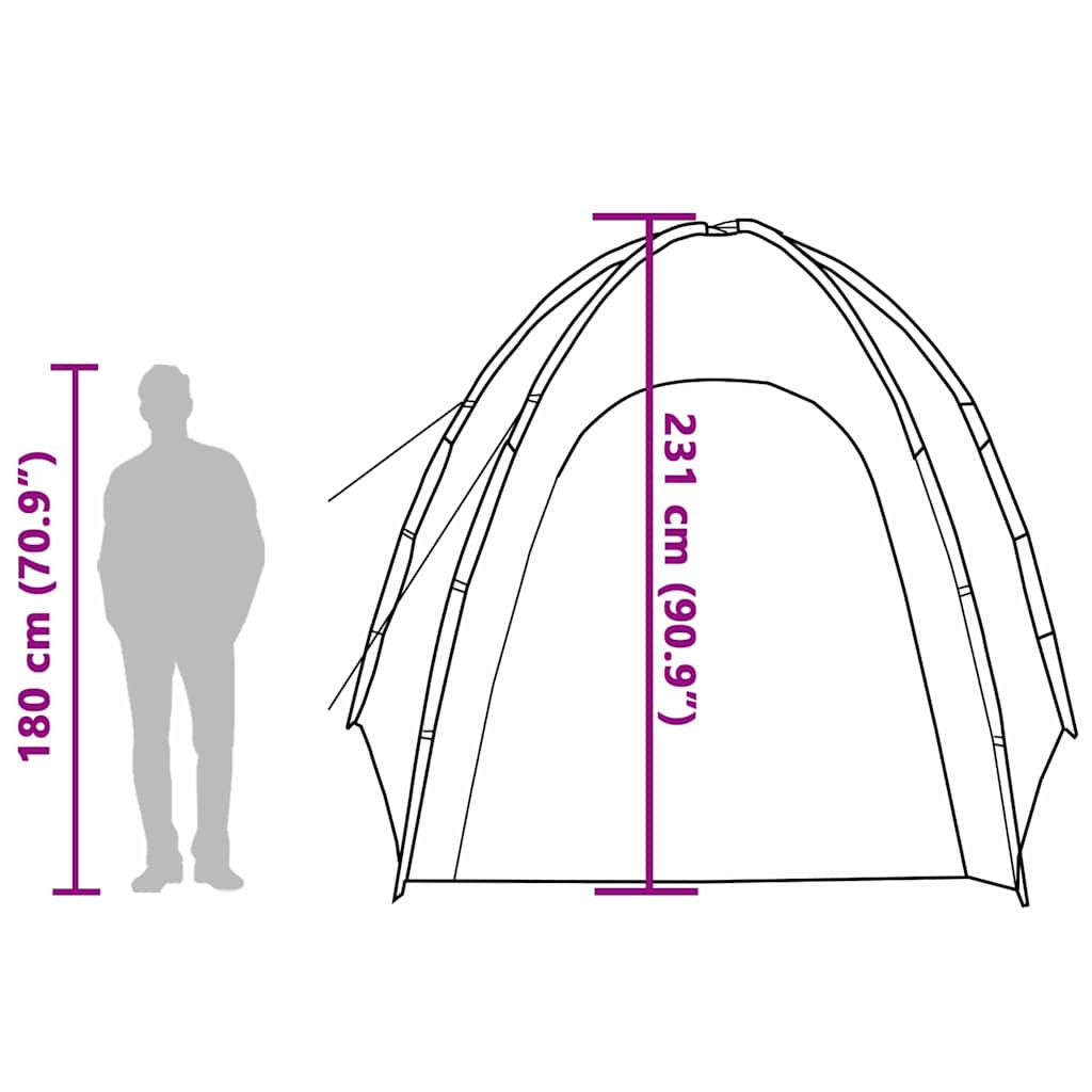 Pool Tent Ocean Green 366 x 305 x 231 cm Polyester and Fiberglass