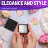 24pcs Black Ring Gift Box with Ribbon Bow Hard Cardboard Jewelry Boxes Square Gift Cases with Sponge Inside for Earring Ring Necklace Jewelry Gift Box