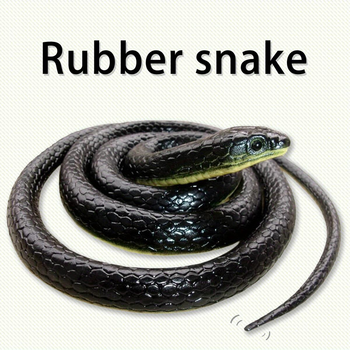 

50-дюймовая гиперреалистичная резиновая игрушка-змея для розыгрыша — напугайте своих друзей на Хэллоуин и День смеха — высоко детализированная, нетоксичная