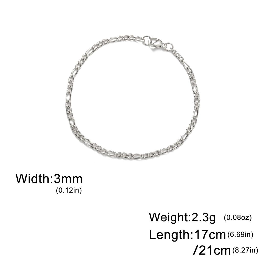 Chain Bracelet for Men Women Stainless Steel Width 3-10 MM Bracelets Punk Jewelry Couple Gift Pulsera Hombre New