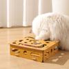 Cat Scratch Puzzle Box Cat Nail File Enrichment Box Interactive Self-Play Maze Box Scratcher for Indoor Cats Mental Stimulation