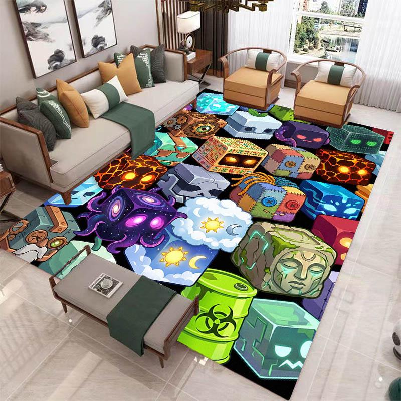 3D game B-blox fruits printed carpet Non-slip carpet outdoor carpets area rug Home bedroom decor rug for bedroom birthday gift