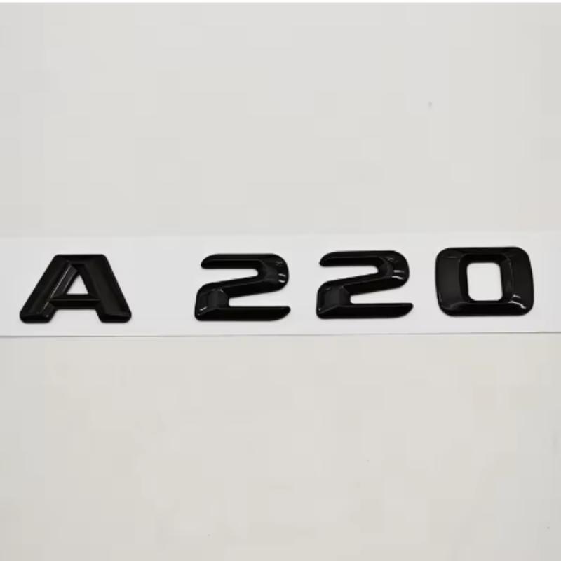 3D ABS Black Car Letters Logo A180 A220 A260 Badge Rear Trunk Emblem Decals For Mercedes Benz A Series A180 A200 A250 A260 W177