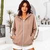 Women's Hooded Sweatshirt Long Sleeve Color Pullover with Pockets Casual Fall Fashion