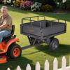 VEVOR Garden Utility Trailer, 10 Cu. Ft & 227 Kg Capacity, ATV UTV Hauling Trailer, Tow Behind Steel Dump Cart with 14" Tires