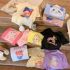 Lässiges Mädchen-T-Shirt mit kurzen Ärmeln Sommer Kinder Baumwoll-Basisshirt