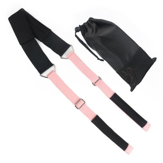 

1 комплект растягивающего ремня для йоги, регулируемый, высокоэластичный, износостойкий, гибкий, широкий, носилки для ног, оборудование для фитнеса розовый