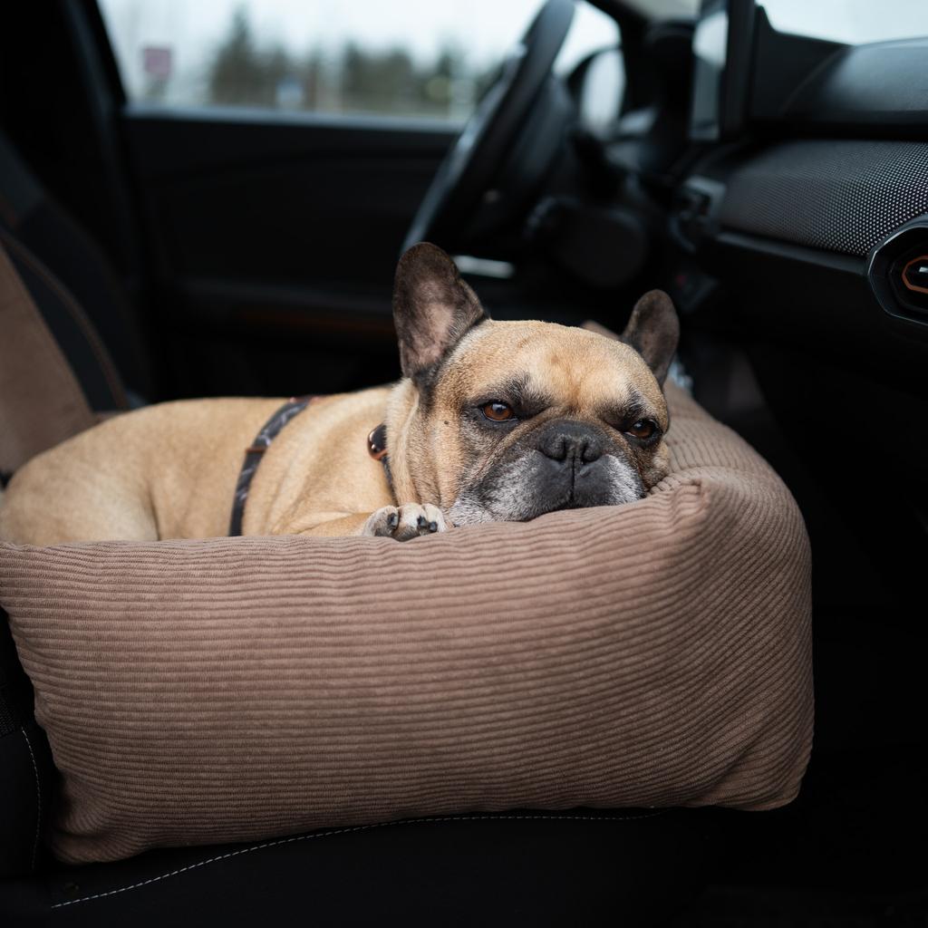 Cord Navy Blue Dog Car Seat
