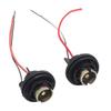 2Pcs Rear Brake Light Socket Holder Waterproofing Turn Signal Light Plug Connector LED Bulb Socket with Wiring Harness