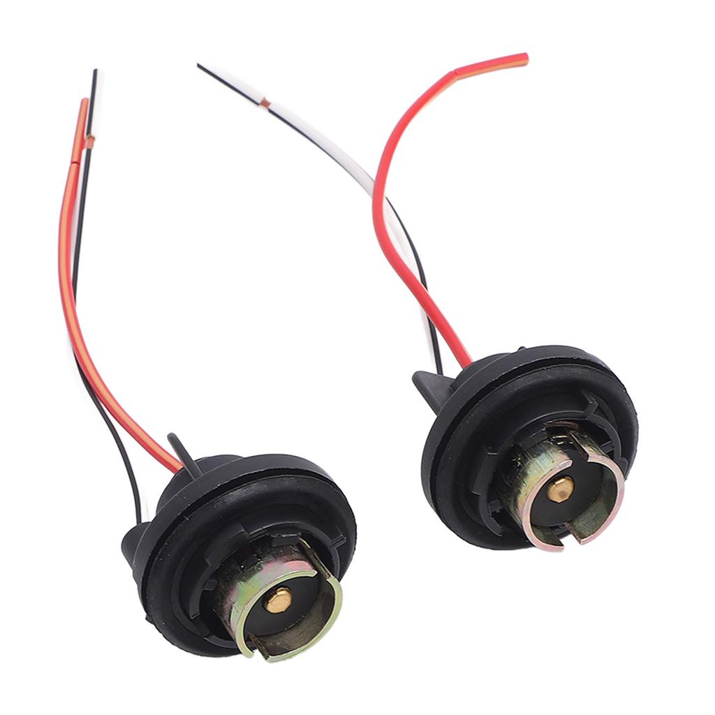 2Pcs Rear Brake Light Socket Holder Waterproofing Turn Signal Light Plug Connector LED Bulb Socket with Wiring Harness