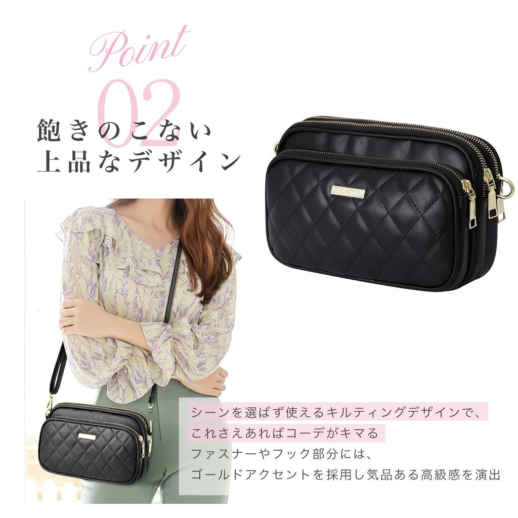 SAMIYU Lightweight Shoulder Bag, Mini Bag, Crossbody Bag, Lightweight, Large Capacity (Pink)